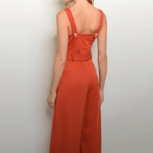 Strut & Bolt Wide Leg Burnt Orange Jumpsuit - Picture 2 of 4